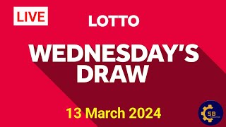 The National Lottery Lotto draw Result from Wednesday 13 March 2024  Lotto Wednesday Draw Live [upl. by Ewold]