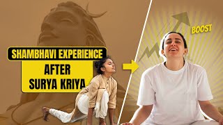 How your SHAMBHAVI EXPERIENCE CHANGES with SURYA KRIYA DRAMATIC CHANGE [upl. by Marja]