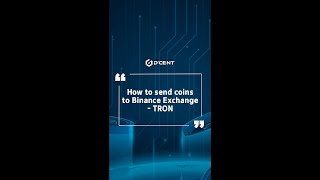 CN subDCENT Wallet Guide  How to send coins to Binance Exchange  TRON [upl. by Nojid]