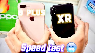 IPHONE 8 plus VS IPHONE XR 🔥 SPEED TEST 🥶 [upl. by Hermosa]