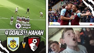 4 GOALS AM I DREAMING  BURNLEY 40 BOURNEMOUTH VLOG [upl. by Ecirtam]