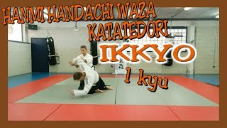 â›©ï¸ aÃ¯kido technique  HANMI HANDACHI WAZA  KATATE DORI IKKYO  OMOTE  URA ðŸ”¥  1 kyu  test  021 [upl. by Nisay]