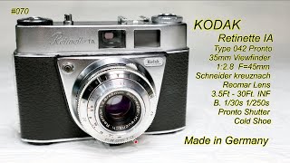 Kodak Retinette IA 1961 [upl. by Aicsila]