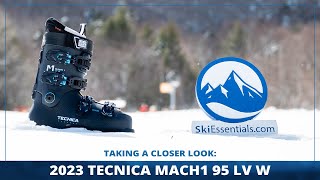 2023 Tecnica Mach1 95 LV W Ski Boots Short Review with SkiEssentialscom [upl. by Yltsew]