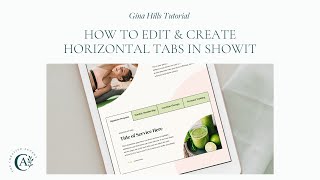 How to Edit and Create Horizontal Tabs in Showit [upl. by Adyam48]