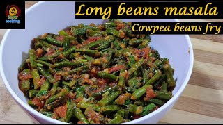 long beans masalablack eyed pea recipescowpea beans frygreen beans recipe [upl. by Gerhan]