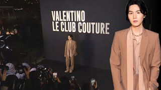 SUGA at VALENTINO HAUTE COUTURE 2023 fashion show in Paris [upl. by Josie131]