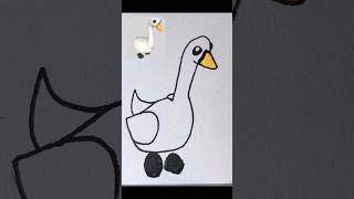 How to draw Swan  Adopt Me Roblox drawing [upl. by Kroy]