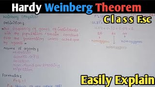 Hardy Weinberg Theorem  Factor Affecting The Rate Of Gene Frequency  Class 12 [upl. by Dara]