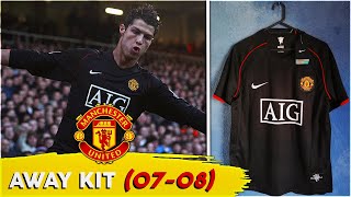 ¡RECUERDOS DE MI INFANCIA  CAMISETA RETRO VISITANTE Manchester United 200708 Jersey Review [upl. by Henning]