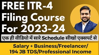 ITR 4 Filing Online 202324  194J amp 194 JB Income Tax Filing  ITR 4 Filing 202324  Nil ITR4 [upl. by Nojram]