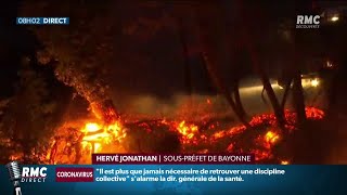 Incendie à Anglet dernier bilan des dégâts avec le souspréfet de Bayonne [upl. by Powe]