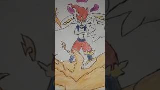 Drawing Cinderace gigantamax 🥱😤cinderacepokemongigantamaxanimeart [upl. by Atinel377]