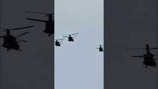 A trio of Boeing Chinooks flying over the Wye Valley [upl. by Ibob217]