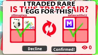 I Traded RARE EGG and Adds For This MEGA PET😱 In Adopt Me [upl. by Spooner65]