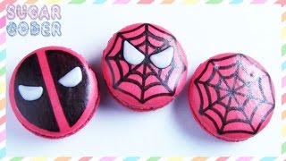 SPIDERMAN MACARONS DEADPOOL MACARONS  BY SUGARCODER [upl. by Calvano]