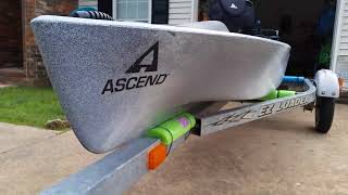 Ascend 128T Kayak Review  Trolling Motor Mod  Trailer Mod [upl. by Irret]