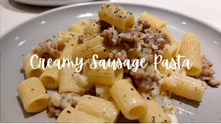 Creamy Sausage Pasta Recipe with Sweet Italian Sausage [upl. by Aikyn]