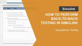 How to Perform BacktoBack Testing in Simulink [upl. by Ahsitniuq371]