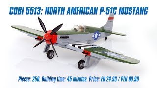 COBI 5513 North American P51C Mustang review amp speed build [upl. by Samp322]