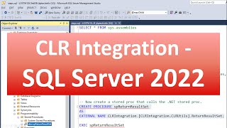 CLR Integration in SQL Server 2022 [upl. by Veno]