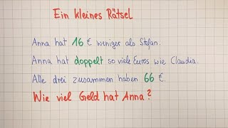 Ein kleines Rätsel  Teste dich [upl. by Rochette]