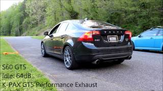 Volvo S60 KPAX GT5 Performance Exhaust [upl. by Acinomal151]