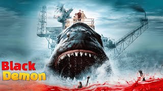 The Black Demon 2023 Film Explained in HindiUrdu  Black Megalodon Shark Story Summarized हिन्दी [upl. by Imotih322]