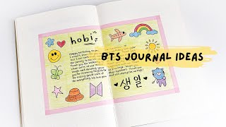 BTS journal ideas for birthdays  ways to decorate your BTS journal ☀️🌈 [upl. by Budd842]