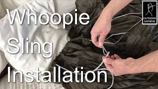 whoopie sling installation on hammock howto [upl. by Ssecnirp]