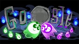 Google Doodle Halloween 2018 Gameplay 🎃 TEAM GREEN vs TEAM PURPLE 🎃 Win all games [upl. by Jabe161]