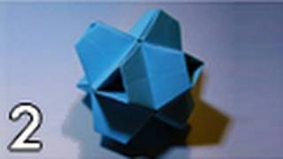 Origami Truncated Stellated Octahedron Folding Instructions  Part 1 [upl. by Cordelie]