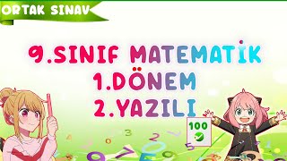 9 Sınıf Matematik 1 Dönem 2 Yazılı Test 2024 [upl. by Attenehs]