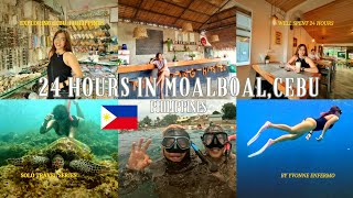 24 Hours in Moalboal Cebu PH DIY Solo Travel  What to do moalboal sardinerun [upl. by Eenwahs]