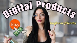 Beginner Friendly Digital Products To Sell and Make Money With on Etsy 💸 [upl. by Britney]