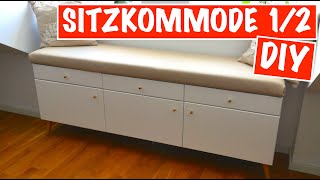 Sitzkommode mit VIEL Stauraum selber bauen  MrHandwerk TEIL 12 [upl. by Ttayh309]