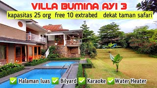 REKOMENDASI VILLA COCOK BUAT ROMBONGAN  Villa Bumina Ayi 3 Cisarua Puncak bogor [upl. by Ferriter]