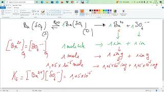 Calcul du produit de solubilité du sulfate de Baryum [upl. by Saihtam]