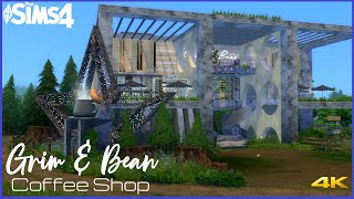 Sims 4  Moonwood Lux  Grim amp Bean Luxury Coffee Shop Tour  sims thesims4 [upl. by Silvestro]