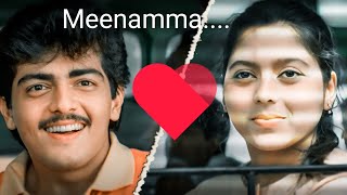 Meenamma Song💕Lyrics💫 Tamil Aasai  Thala Ajith  Deva  Vasanth meenamma whatsappstatus ajith [upl. by Kingsbury]