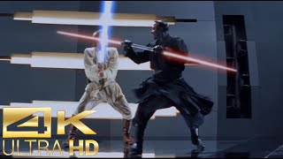 Obi Wan vs Darth Maul 4k UltraHD  Star Wars The Phantom Menace Fight Scene 22 [upl. by Nonregla]