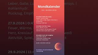 Mondkalender KW39 2024 mondkalender [upl. by Gosnell]