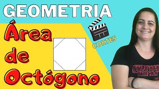 Como calcular a área de um octógono regular  Cortes 🎬 [upl. by Frerichs]