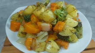 Its so delicious that I make it almost every day Roasted Vegetables Recipe Happycall Double Pan [upl. by Dulce449]