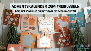 Rubbel Adventskalender  Der persönliche Countdown bis Weihnachten  DIY Geschenkidee [upl. by Yblok]