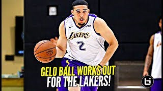 LiAngelo Ball WORKS OUT FOR LAKERS  Gelos Evolution amp Growth Over The Years [upl. by Nyladgam]