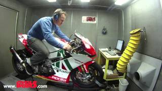 2011 Aprilia RSV4 Biaggi Replica Superbike Dyno Run Performance Test [upl. by Akieluz]