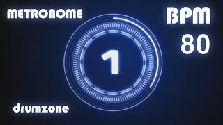 드럼존 메트로놈  80 BPM  Metronome  Click amp Voice  1 hour [upl. by Strenta]