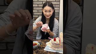 Girl found something worth lakhs in the middle of the cake shortvideo [upl. by Lekar]