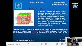 La serata Culturale sul Carsismo a cura di Ciro Di Martino [upl. by Rayburn]